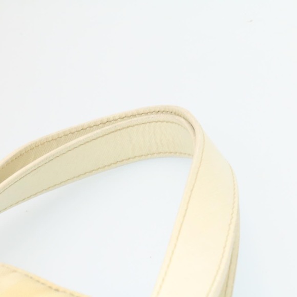 PRADA 2Way Shoulder Bag Hand Bag Canvas Yellow White Auth ar6192 - Picture 7 of 16